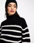 & Other Stories wool and merino jumper in black and white stripe