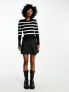 Only lightweight jumper in black and white stripe