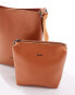 PASQ shoulder bucket bag in tan