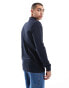 BOSS Passerby long sleeve polo in navy - NAVY