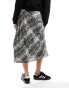 New Look satin midi skirt in snake print