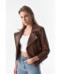 Women's Jacket Half Sleeve, Antique Tan