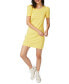 Women's Short Sleeve Thin Classic Stripe Knit Dress