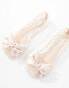 Be Mine Bridal Nelly bow flat shoes in blush