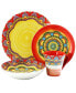 Zen Mozaik 16 Piece Luxurious Stoneware Dinnerware Set