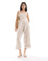 Vila jumpsuit with tie back in spice stripe