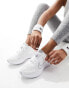 Nike Running Interact Run trainers in white and silver