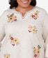 Plus Size Classic Sunflowers And Birds Top