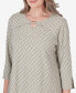 Petite Tuscan Sunset Rib Knit Top