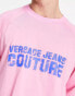 Versace Jeans Couture college t-shirt in pink