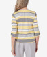 Women's Charleston Side Ruching Striped Top