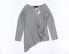 Karen Kane 151826 Women's Asymmetric Pick Up Gray Sweater Sz. L