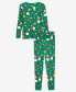 Family Pajamas Little & Big Kid 2-Pc. Cotton Snug-Fit Ornament Toss Pajamas Set, Created for Macy's