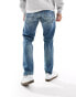 G-star 3301 regular tapered denim jeans in midwash blue