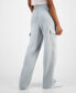 Juniors' Wide-Leg Cargo Sweatpants