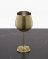 18 Oz Gold Stainless Steel White Wine Glasses, Set of 4