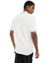 Hollister knitted polo with tipping in cream