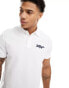 Tommy Hilfiger script logo polo shirt in white