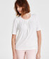 Women's Crewneck Elbow-Length-Sleeve Blouse