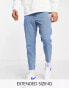 ASOS DESIGN tapered fit jeans in light wash