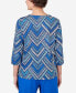 Women's Tradewinds Geometric Tile Split Neck Top