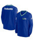 Men's Royal Seattle Seahawks Throwback V-Neck Pullover Windbreaker