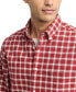 Men's Slim Fit Blur Check Long Sleeve Button-Down Oxford Shirt