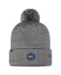 Men's Gray Buffalo Sabres Authentic Pro Home Ice Cuffed Knit Hat with Pom