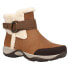 Easy Spirit Elinor Round Toe Zippered Pull On Booties Womens Brown Casual Boots