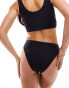 Vero Moda mix and match high v waisted brazilian bikini bottoms in black