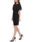 Petite Chiffon-Sleeve Sheath Dress