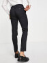 Jack & Jones Premium super slim fit stretch wool mix suit trousers in black