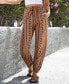 Women's Woven Boho Striped Tapered Leg Pants