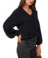 Women's Rib-Knit Bubble Sleeve Long Sleeve Sweater