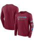 Men's Burgundy Colorado Avalanche Strike the Goal Long Sleeve T-shirt