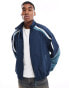 Bershka panelled track jacket in blue