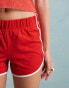 Miss Selfridge tipping detail shorts in red