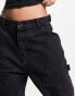 I Saw It First exclusive low waist denim jogger in black wash