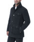 Men Calvin Wool Blend Car Coat with Removable Bib