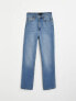 ASOS DESIGN easy straight jeans in mid blue