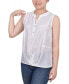 Women's Sleeveless Blouse with Eyelet Insets