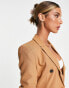 ASOS DESIGN double breasted suit blazer in tan