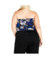 Plus Size Fallon Print Corset Top