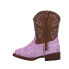 Roper Glitter Blast Square Toe Cowboy Toddler Girls Purple Casual Boots 09-017-