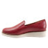 Softwalk Whistle S1810-601 Womens Red Wide Leather Loafer Flats Shoes