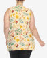 Plus Size Floral Sleeveless Tunic Top