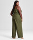 Trendy Plus Size Utility Wide-Leg Jumpsuit, Created for Macy's