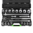 JBM Tool case with 3/4´´ 12 edges zinc plated 21 pieces