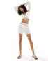 Vero Moda plisse shorts co-ord in cream