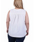 Plus Size Sleeveless Air Flow Blouse